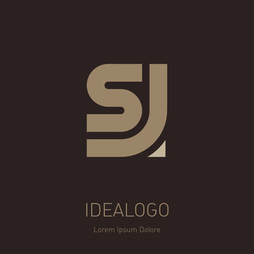 Letter S and J logo design. Minimal monogram symbol. Premium business logotype. SJ - Elegant universal vector sign. Graphic symbol for corporate business identity.