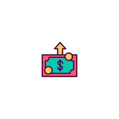 Money icon design. Marketing icon vector design