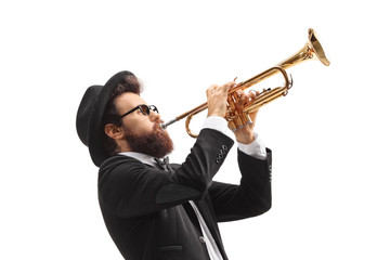 Man playing a trumpet