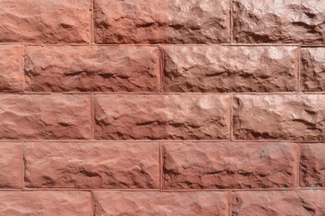 Old red brick wall background texture