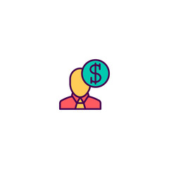 Salesman icon design. Marketing icon vector design