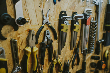 tools on the wall