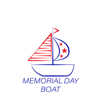 memorial day boat colored icon. Element of memorial day illustration icon. Signs and symbols can be used for web, logo, mobile app, UI, UX