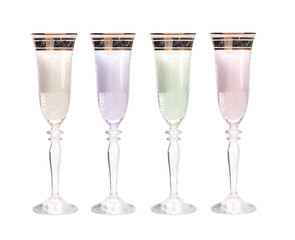 Glass of champagne isolated on a white background
