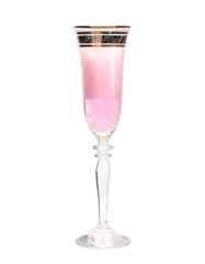 Glass of champagne isolated on a white background