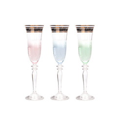 Glass of champagne isolated on a white background