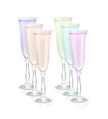 Glass of champagne isolated on a white background
