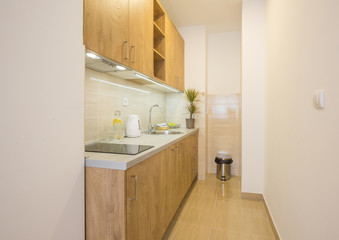 Kitchen interior in modern apartment