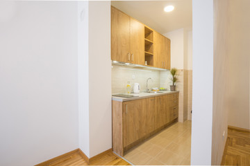 Kitchen interior in modern apartment