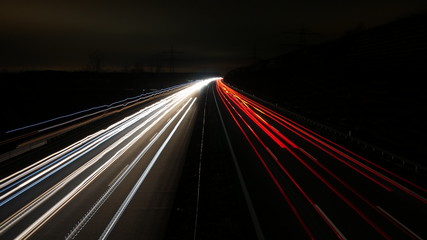 Fototapeta na wymiar Autobahn by Night