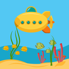 Yellow submarine, Underwater marine wildlife