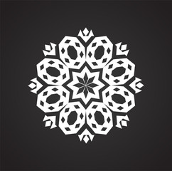 Mandala icon on background for graphic and web design. Simple vector sign. Internet concept symbol for website button or mobile app.