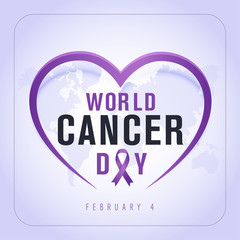 1-7 nisan kanserle savaş haftası, kanser günü Translation: February 4, World Cancer Day. Creative greeting card design, world healthy concept, illustration ribbon banner. Template for graphics vector.