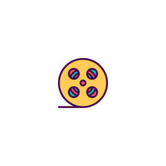 Film reel icon design. Photography and video icon vector design