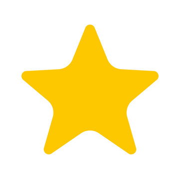 Gold star in flat style. Vector