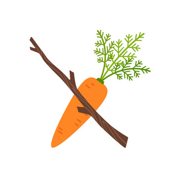 Carrot and stick motivation concept