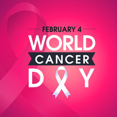 1-7 nisan kanserle savaş haftası, kanser günü Translation: February 4, World Cancer Day. Creative greeting card design, world healthy concept, illustration ribbon banner. Template for graphics vector.