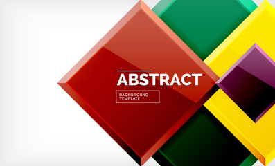 Obraz premium Geometric abstract background, modern square design