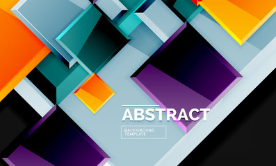 Fototapeta premium Squares and triangles geometrical background