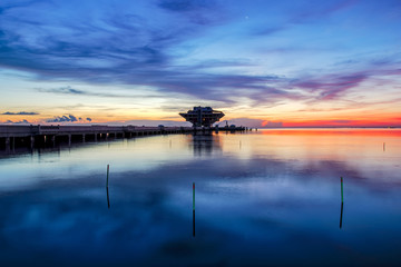 23 minutes before sunrise at St. Pete Pier, St. Petersburg, Florida
