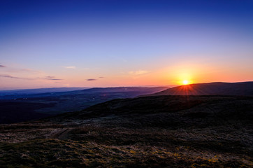 Obraz premium Campsie Fells March Sunset 015