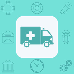 Ambulance vector icon sign symbol