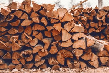 Picture of logs stacked on pile.