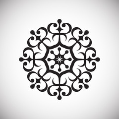 Mandala icon on background for graphic and web design. Simple vector sign. Internet concept symbol for website button or mobile app.