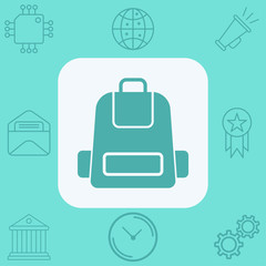 Backpack vector icon sign symbol