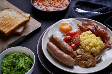 the traditional english breakfast.  
