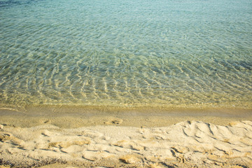 empty sand beach simple background wallpaper pattern summer vacation concept photography of sea shoreline, copy space for text