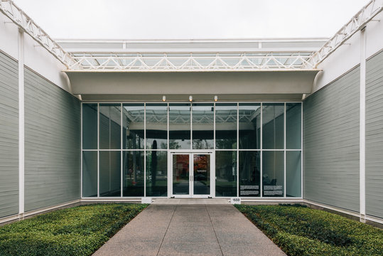 The exterior of the Menil Collection, in Houston, Texas