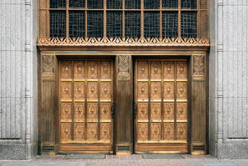 Gold doors in San Antonio, Texas