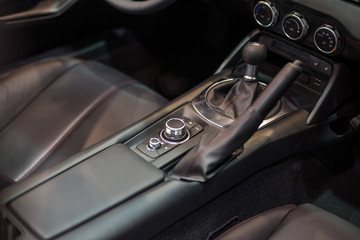 Obraz na płótnie Canvas Gearshift of luxury car