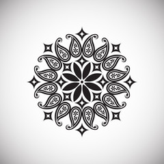 Mandala icon on background for graphic and web design. Simple vector sign. Internet concept symbol for website button or mobile app.