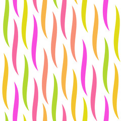 Water waves seamless pattern, curve lines. Rhythmic waves