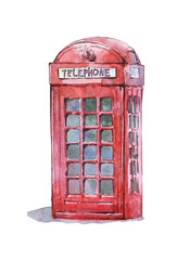 Fototapeta premium british traditional telephone booth