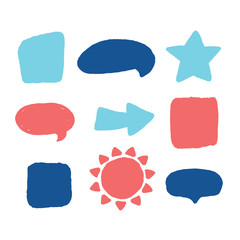 Grunge sale badge collection. Discount price offer set with place for text. Promo coupon labels