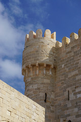 Alexandria, Egypt: Detail of the Qaitbay Citadel, built by Sultan Qaitbay in 1477 AD.