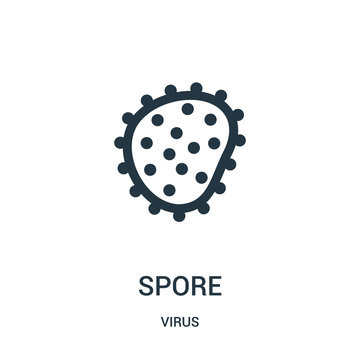 spore icon vector from virus collection. Thin line spore outline icon vector illustration.