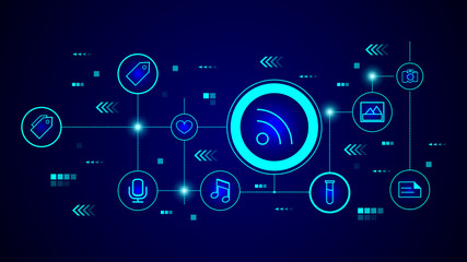 communication sign icon. From web set