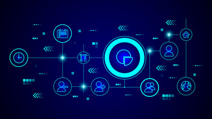 information pie icon. From web set
