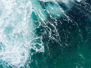 Fototapeta na wymiar Aerial view of sea wave surface