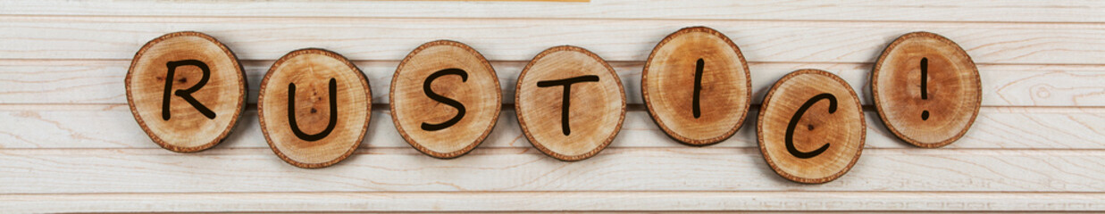 Rustic sign - design in natural materials for crafts, style, arts, nature & business products.