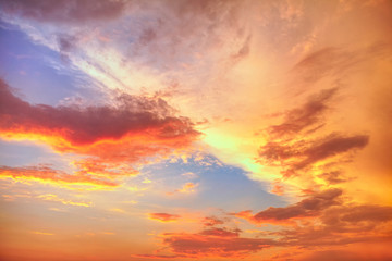 colorful evening sky during sunset