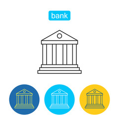 Money banking outline icons set.