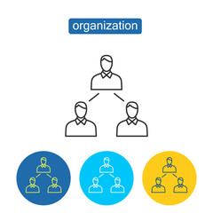 Social organization outline icons set.
