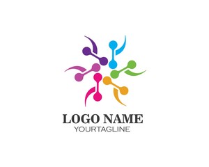 Fototapeta premium Adoption,community and social care Logo template vector