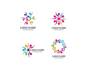 Fototapeta na wymiar Adoption,community and social care Logo template vector