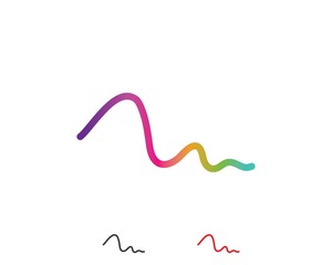 sound wave,pulse ilustration logo vector icon